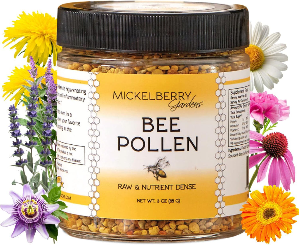 Gránulos de Polen de Abeja Mickelberry Gardens 170g Superalimento Crudo Rico en Proteínas