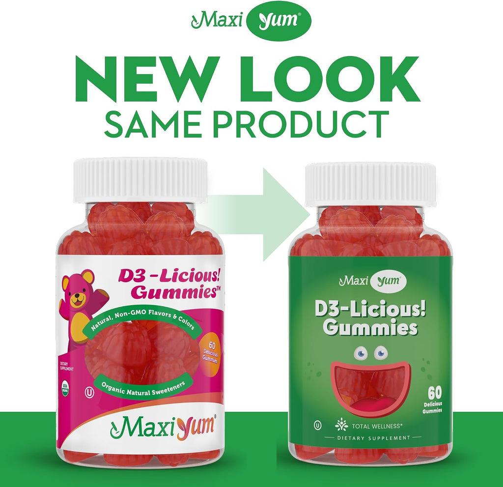 Maxi Health Vitamina D3 Gomitas 1000 UI - 60 Unidades