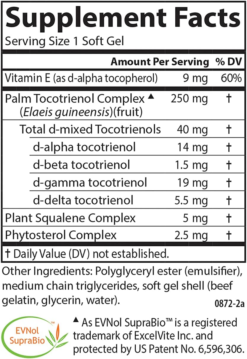 Carlson - Tocomin SupraBio, Broad Spectrum Tocotrienol Complex, Non-GMO, 120 Soft Gels