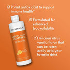 Dr. Mercola Vitamina C Liposomal Líquida 1000 mg - Sabor Vainilla Cítrica - 450 ml - Pack de 3