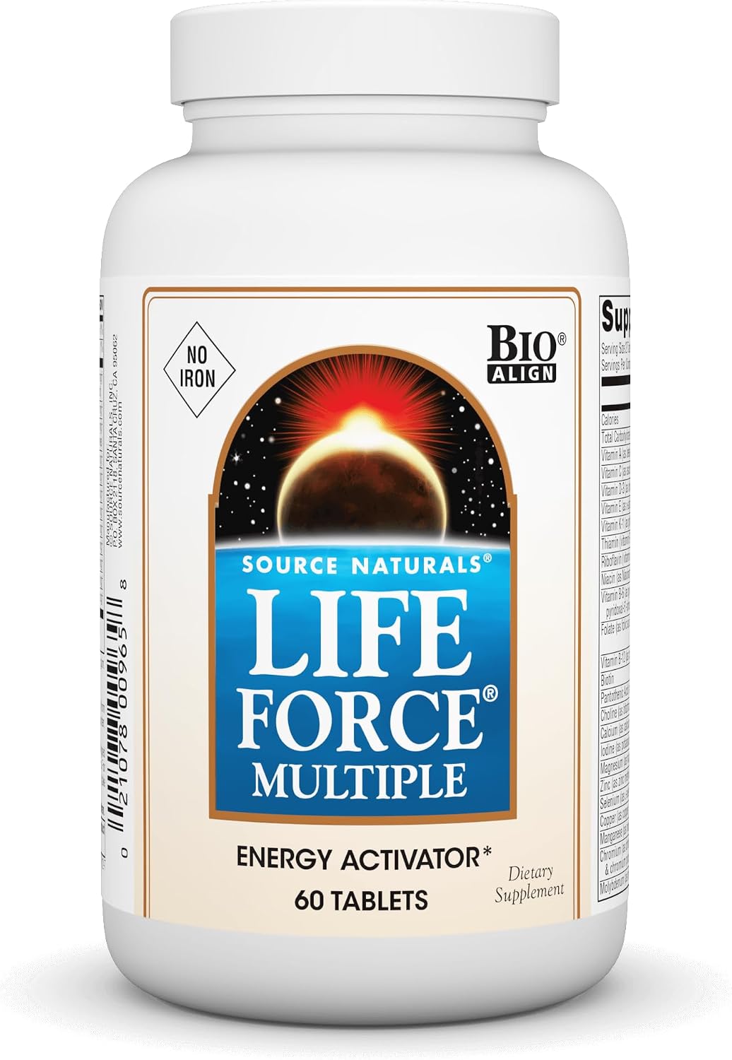 Source Naturals Life Force Multiple Daily Multivitamin without Iron, 60 Tablets