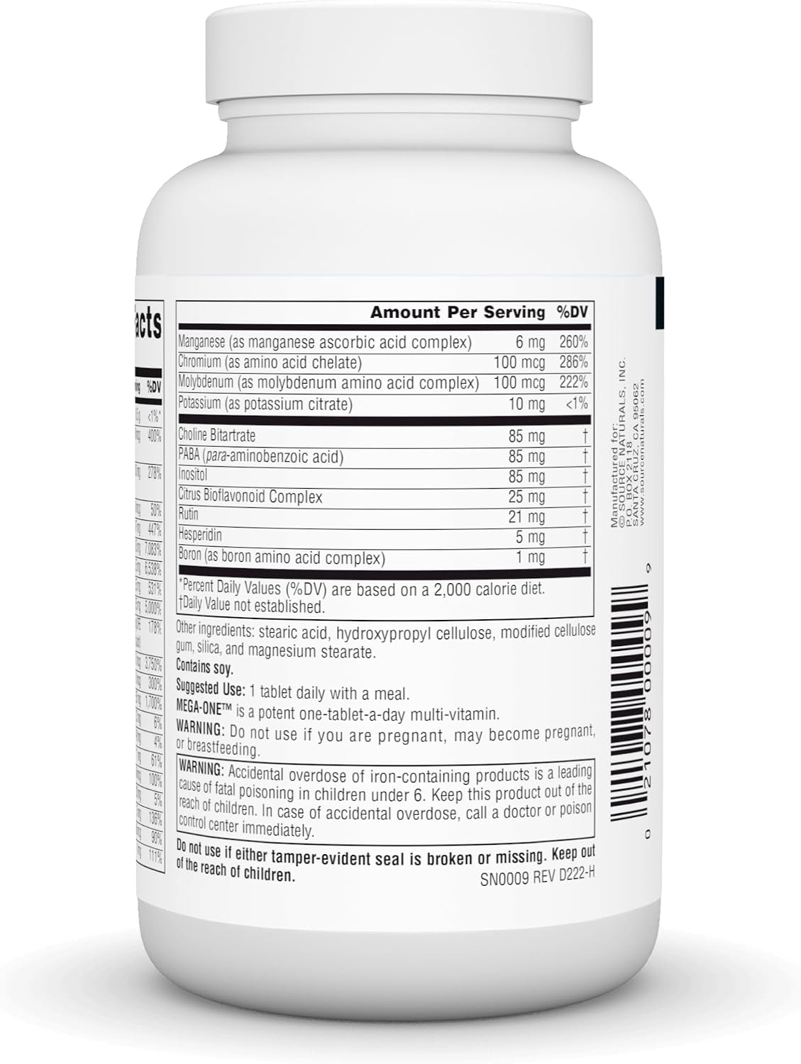 Source Naturals Mega-One Multivitamínico con Minerales - 90 Comprimidos
