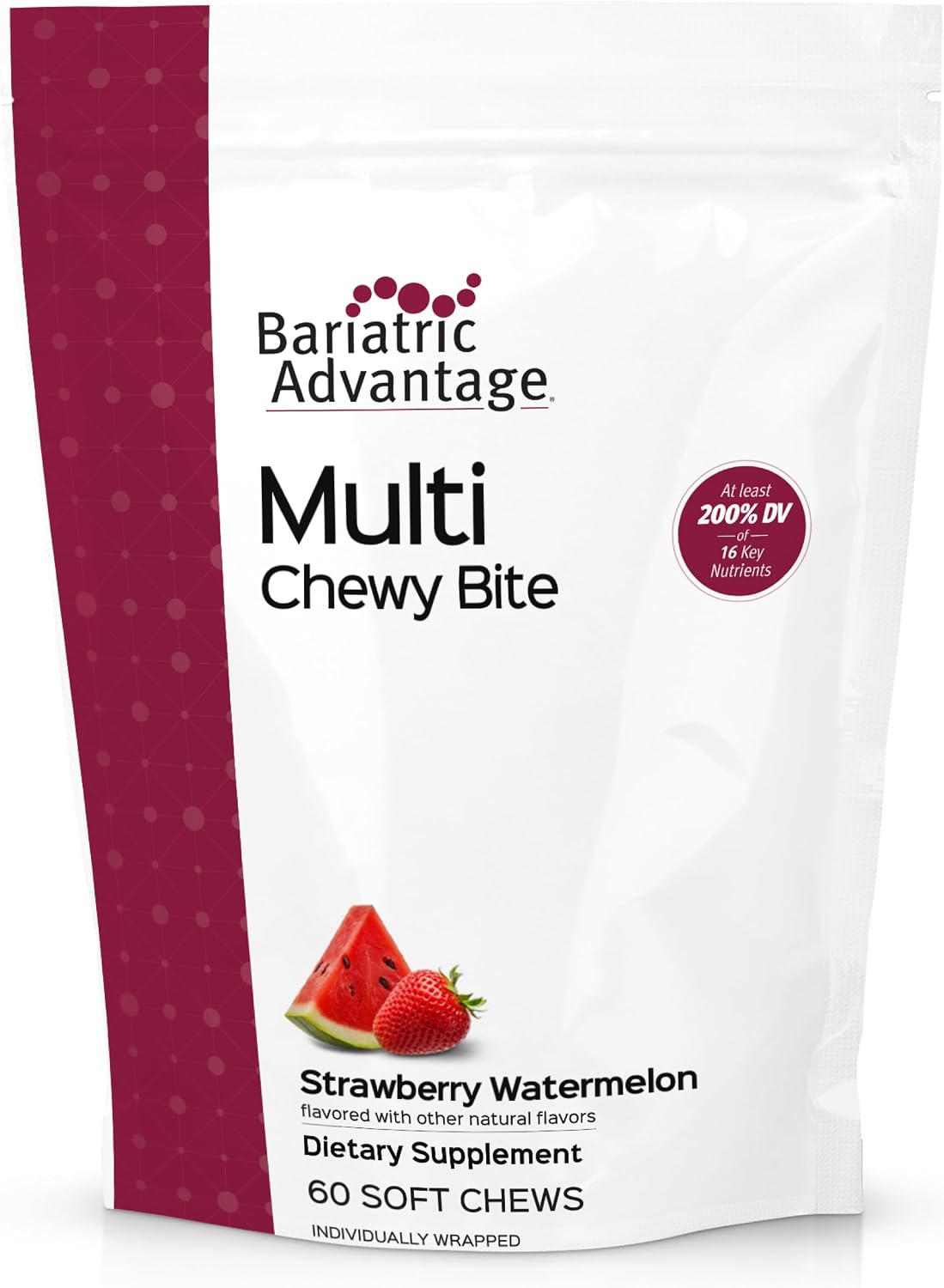 Bariatric Advantage Multi Chewy Bite - Multivitamínico masticable sabor naranja tropical (60 unidades)