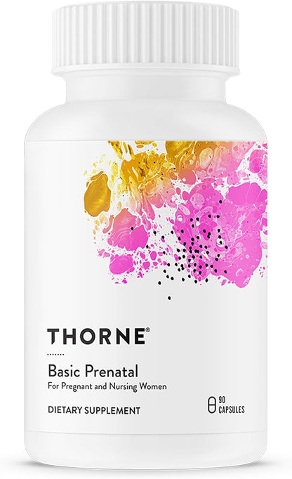 THORNE Basic Prenatal - Multivitamínico prenatal con folato activo y colina para embarazo y lactancia – Image 1