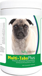 Healthy Breeds Pug Multi-Tabs Plus - Comprimidos masticables para perros - 365 unidades