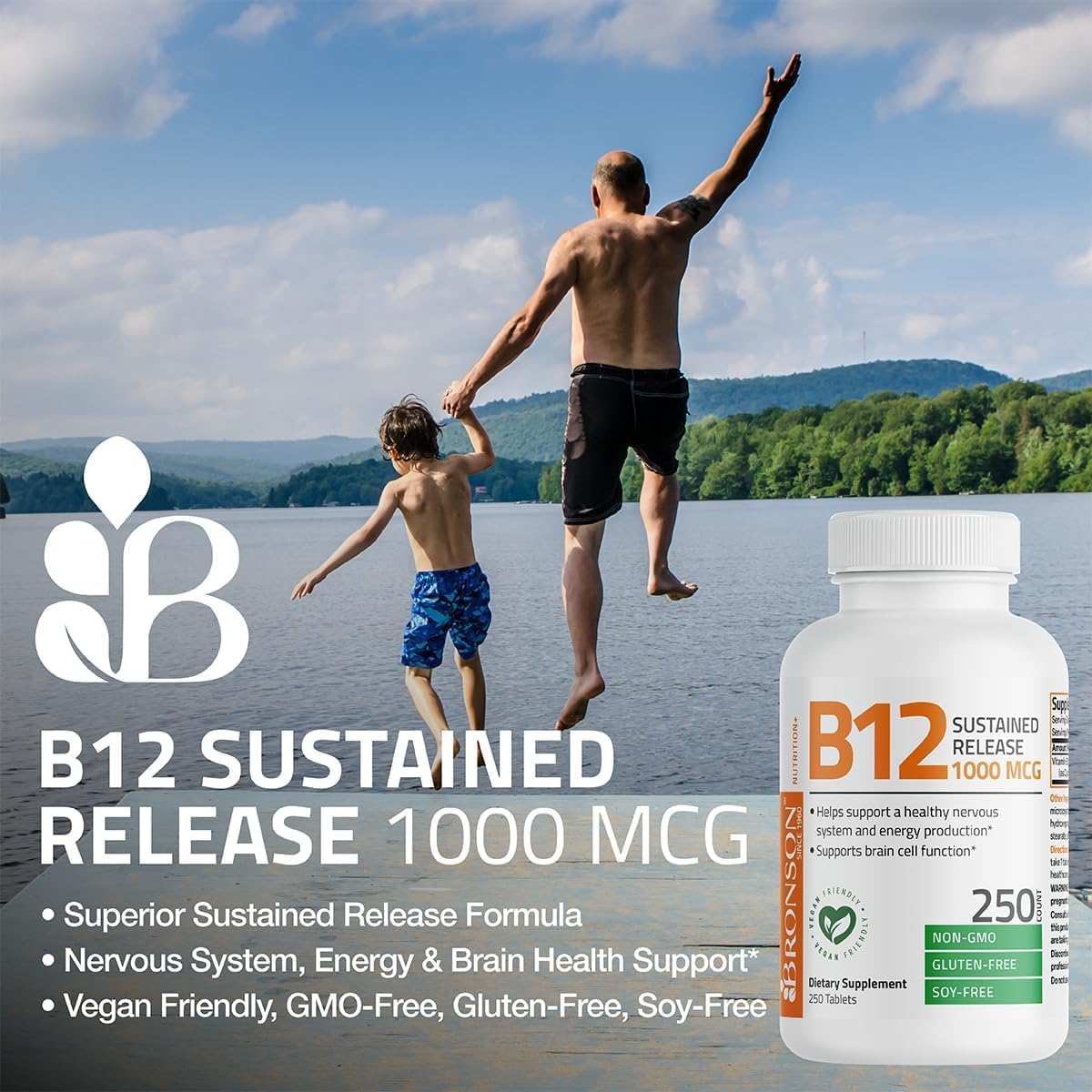 Bronson Vitamina B12 1000 mcg Liberación Prolongada - 100 Tabletas