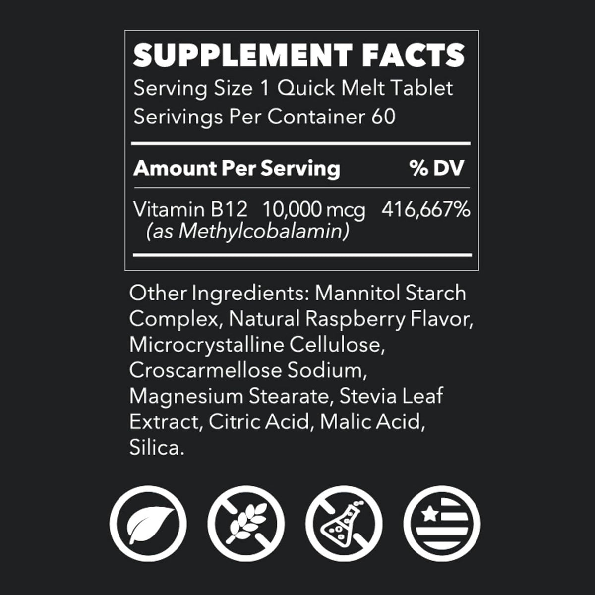 LifeSeasons Essentials Vitamina B12 10.000 mcg Quick Melts – Metilcobalamina B12 para la producción de energía y el soporte del sistema nervioso – Sabor a bayas – Comprimidos de disolución rápida – 60 comprimidos - görsel 2
