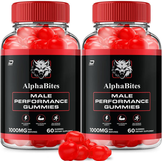 Alpha Bites for Men Gummies – 120 Gominolas (2 Paquetes)