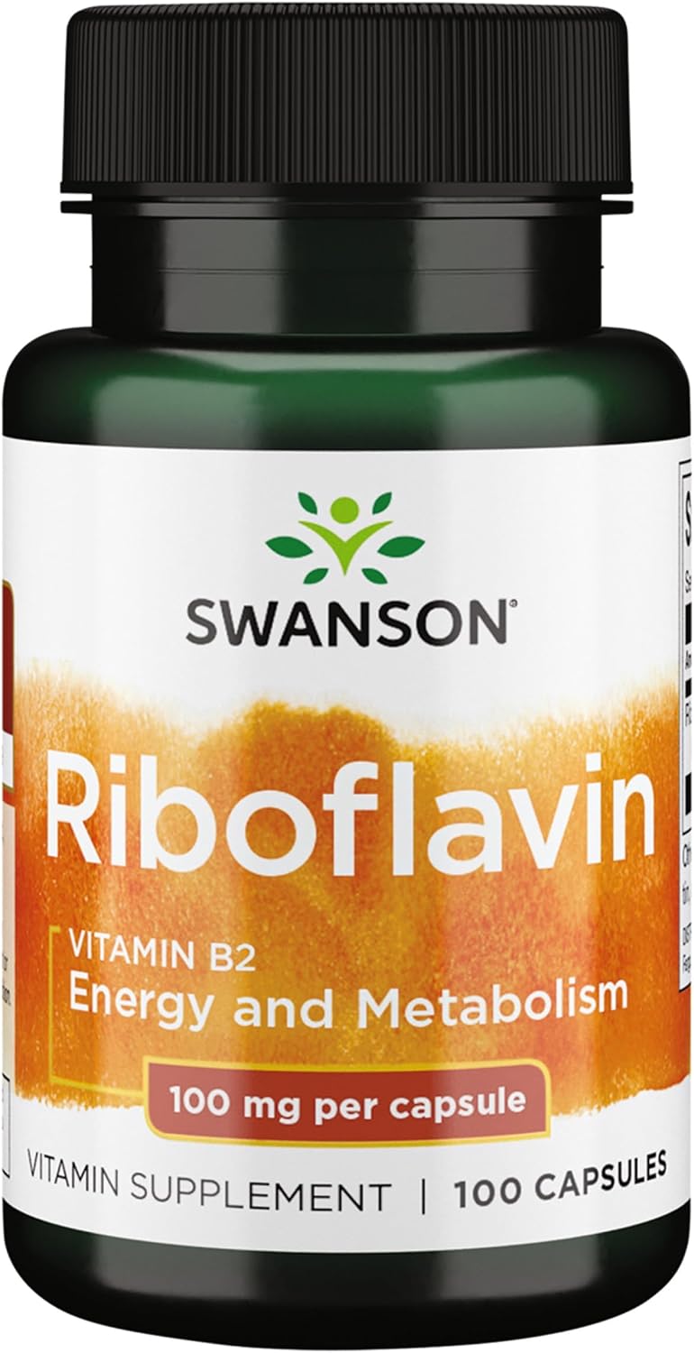 Swanson Vitamina B2 (Riboflavina) 100 mg - 100 Cápsulas