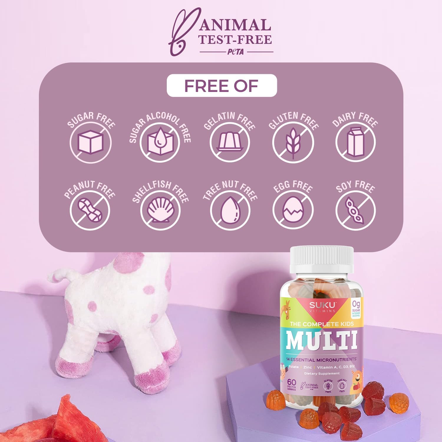 SUKU Gominolas Multivitamínicas para Niños - 60 unidades