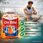VAITE Gominolas de Bilis de Buey – 500mg Apoyo Digestivo para la Vesícula y Salud Intestinal – Sin OGM, Sin Azúcar, Sin Gluten – 60 Gomitas Masticables