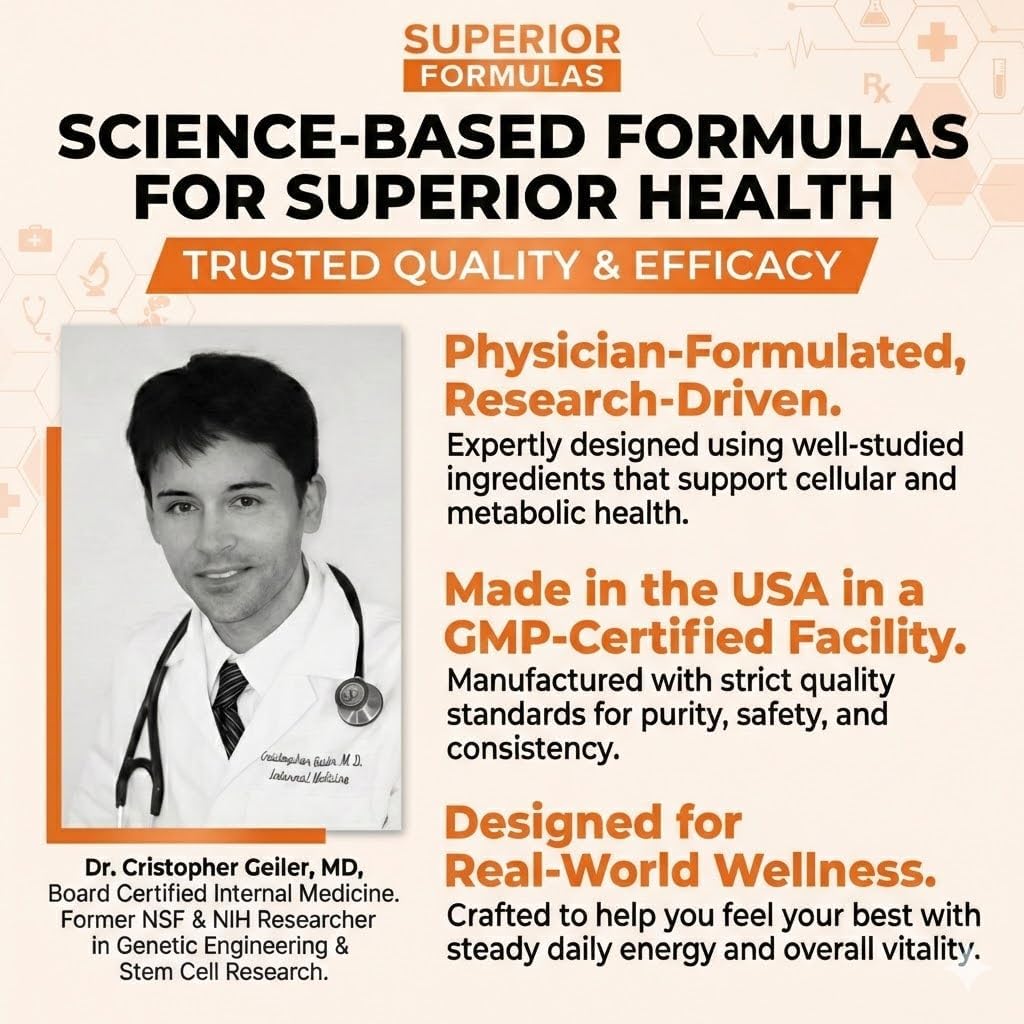 Superior SENOLYTIC+ | Complejo Fisetin-Quercetina | Formulado por Médicos