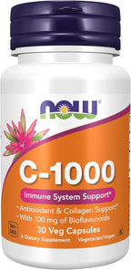 NOW Foods Vitamina C 1000 mg con Bioflavonoides - 500 Cápsulas Vegetales
