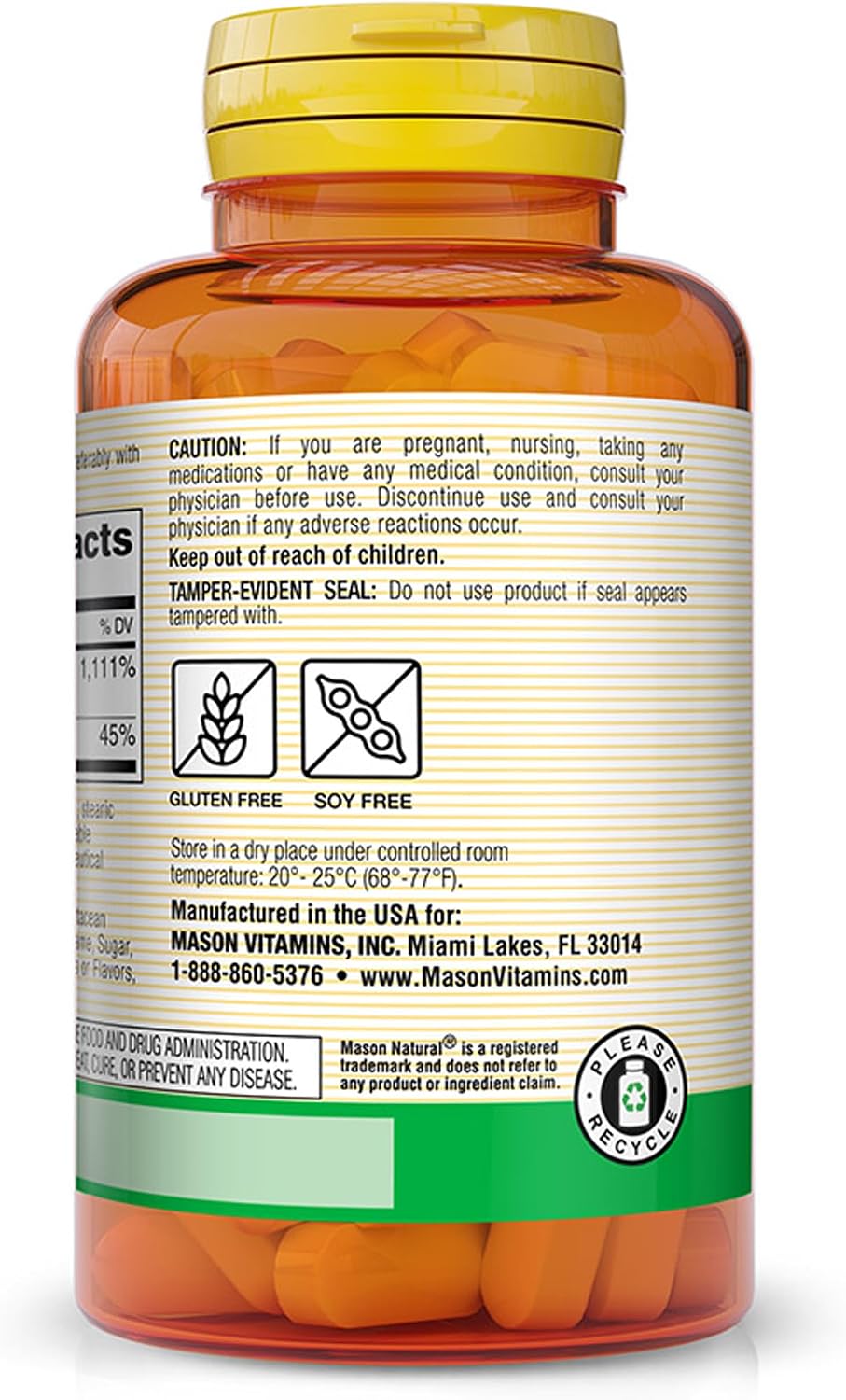 MASON NATURAL Vitamina C 1000 mg con Rosa Mosqueta y Zinc - 100 Caplets