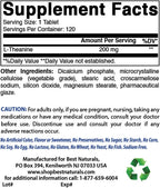 Best Naturals L-Teanina 200 mg | Relajación sin Somnolencia | 120 Comprimidos Vegetarianos (Paquete de 2)