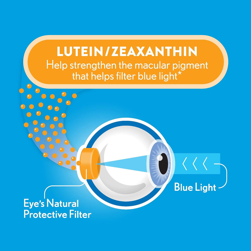 Ocuvite Blue Light Luteína y Zeaxantina, Suplemento Ocular, 30 Cápsulas Blandas