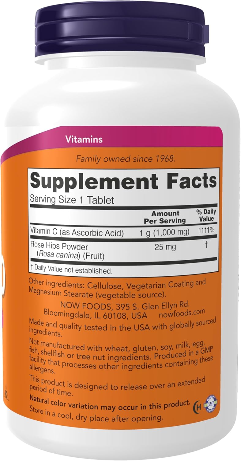 Now Foods Vitamina C-1000 Liberación Sostenida, 250 Comprimidos