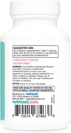 Nutricost Ácido Fólico para Mujeres 1200 mcg con B12 y Biotina, 120 Cápsulas