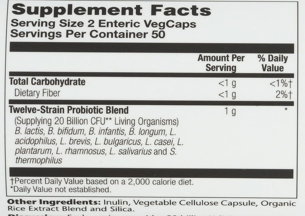 Solaray Multidophilus 12, 100 Cápsulas Vegetarianas