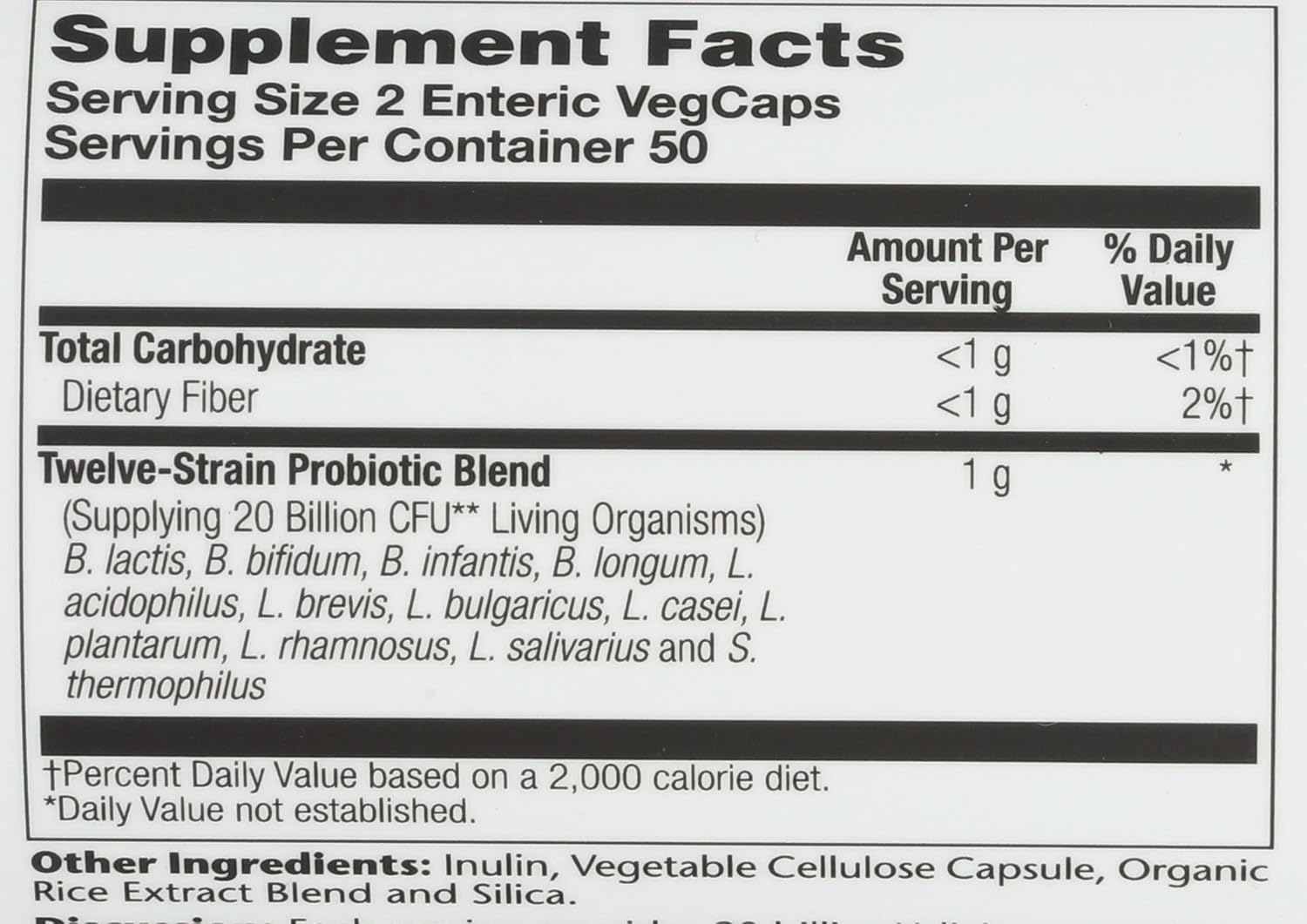 Solaray Multidophilus 12, 100 Cápsulas Vegetarianas
