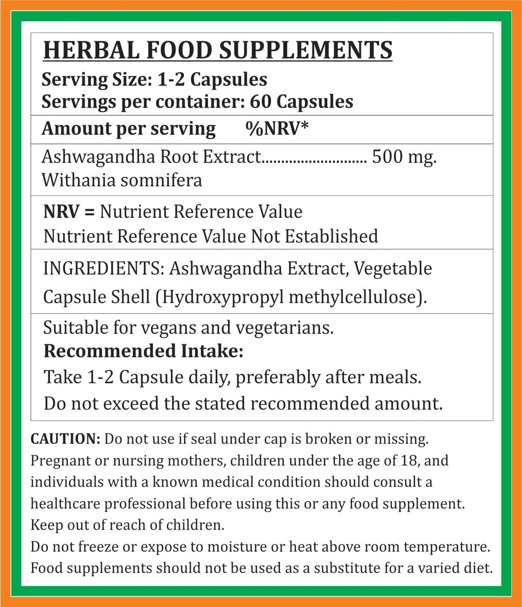 Ashwagandha Forte Cápsulas 500 mg – 60 Cápsulas Vegetales – Satya Naturals (Pack de 4)