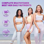 Veyttisy Multivitamínico Metilado Gummy para Mujer - Gominolas Multivitamínicas con Vitaminas A, C, D, E, Folato Metilado, Biotina, Complejo B, Hierro, CoQ10, Inositol - 120 uds