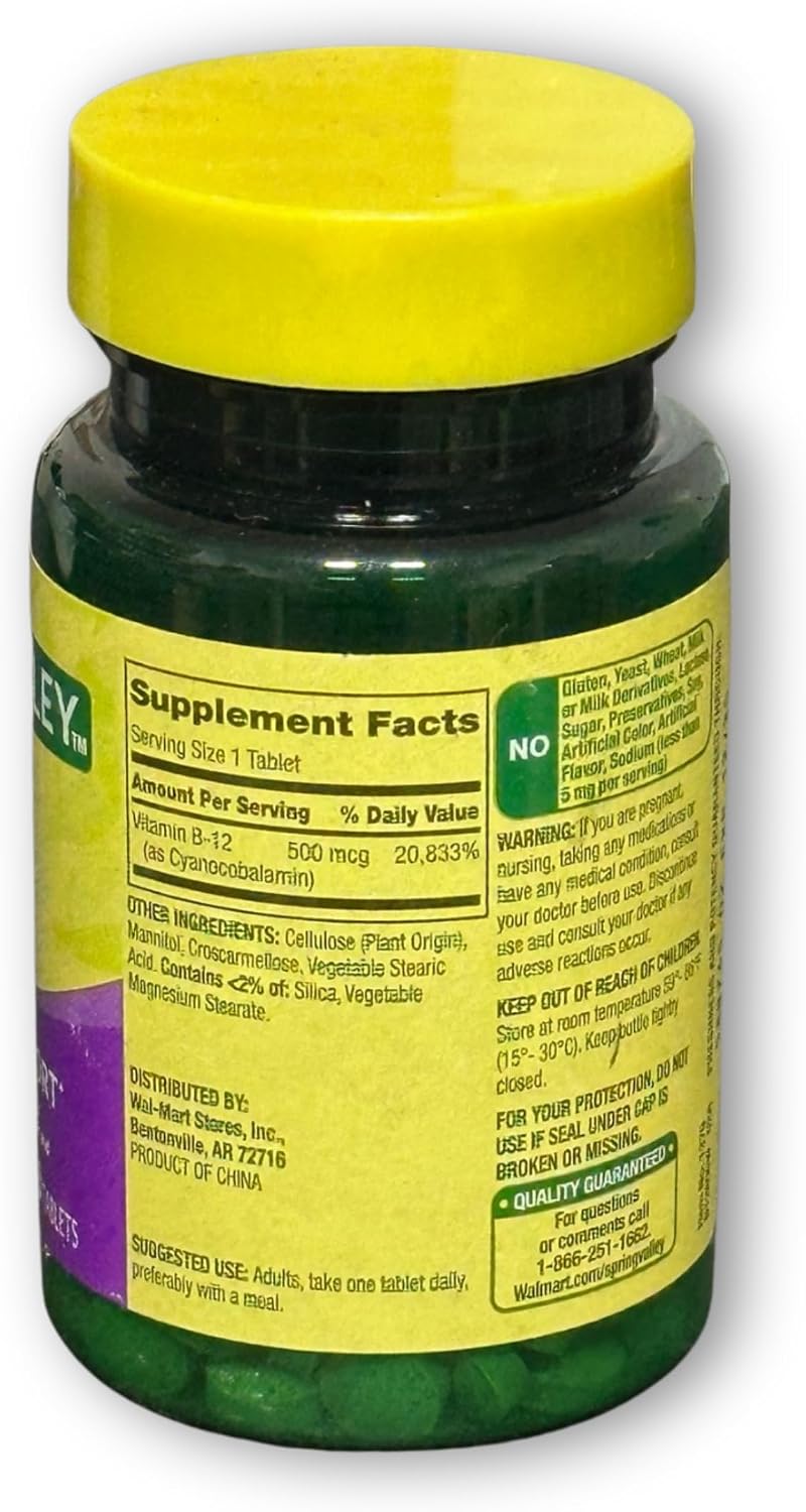 Vitamina B12 500 mcg - 100 Comprimidos