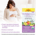 Realfood Organics Prenatal Multi - Antes, Durante y Después del Embarazo - Con Folato, D3 y Hierro - 90 Comprimidos