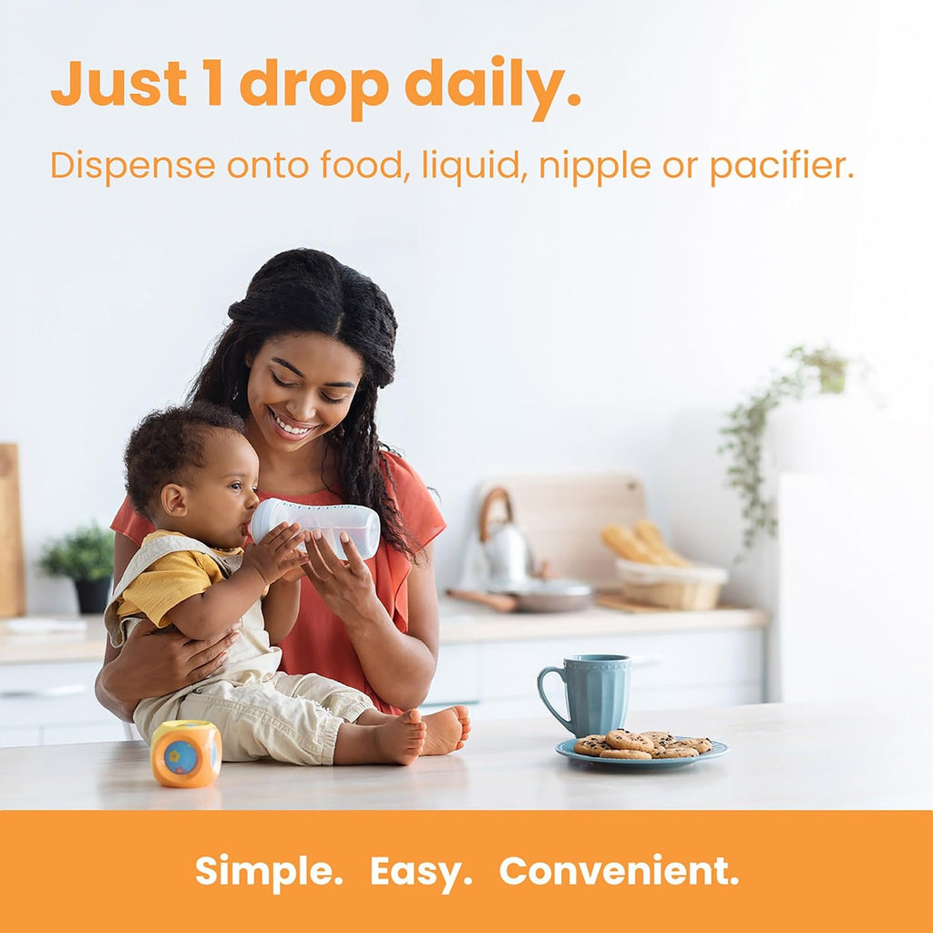 Mother's Promise Gotas Orgánicas de Vitamina D3 para Bebés - 100% Vegetal, 400 UI, 180 Dosis