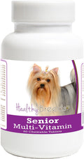 Healthy Breeds Multivitamínico para Perros Senior Yorkshire Terrier, 60 Comprimidos Masticables Sabor Hígado