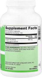 Vitacost Vitex Agnus-Castus Chaste Berry - 800 mg por porción - 300 Cápsulas