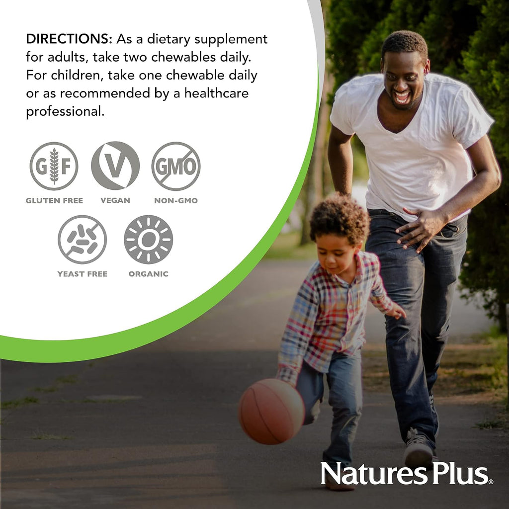 NaturesPlus Source of Life Garden Multivitamínico Familiar - 60 Comprimidos Masticables - Sabor a Bayas Mixtas