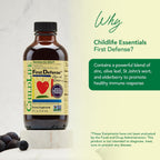 CHILDLIFE ESSENTIALS First Defense - Jarabe de Defensas para Niños con Saúco y Zinc - 118 ml (Pack de 3)