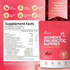 VivoNu Probióticos Femeninos en Gominolas - Equilibrio Vaginal y Digestivo - 60 Gominolas de Arándano Rojo