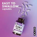 BlueBonnet Nutrition GABA 500mg con Vitamina B6 (P5P) - 60 Cápsulas Vegetales