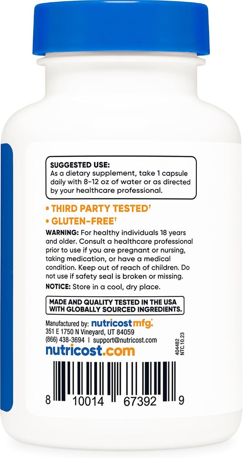 Nutricost Policosanol 100mg - 120 Cápsulas - Sin Gluten, No GMO, Vegetariano