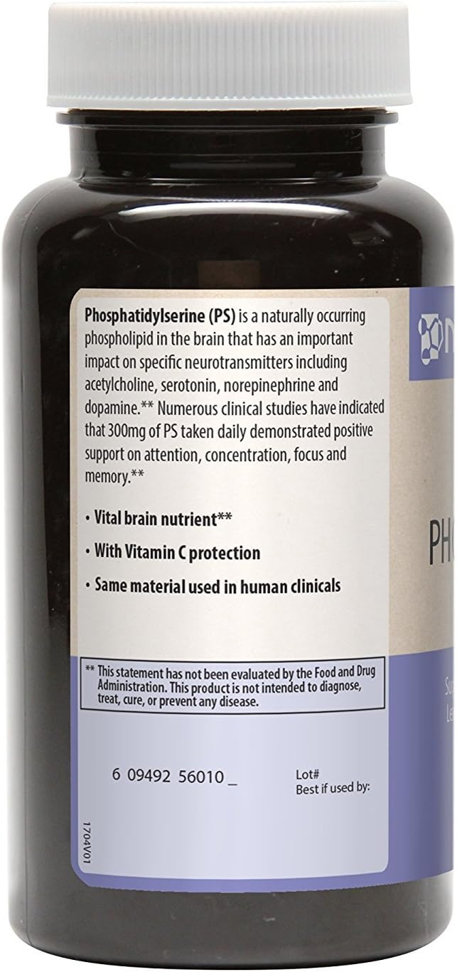 MRM Nutrition PS 10mg - Fosfatidilserina 100mg - 60 Cápsulas