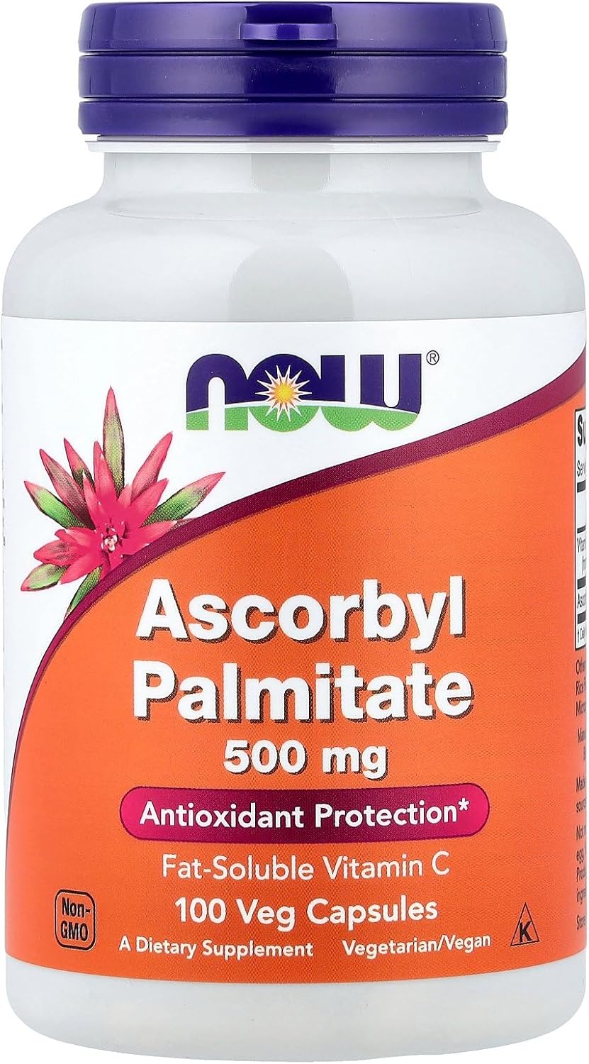 Now Foods, Ascorbil Palmitato 500 mg, 100 Cápsulas Vegetales