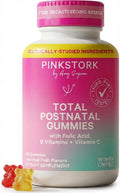 Pink Stork Total Postnatal Vitamin Gummies - Multivitamínico para la Recuperación Postparto y Apoyo a la Lactancia - 60 Gominolas