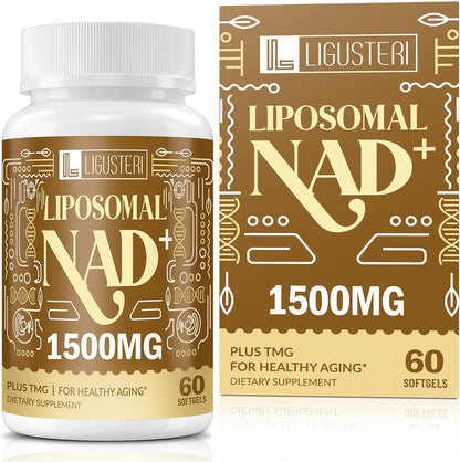 LIGUSTERI 1500 mg NAD+ Liposomal con TMG, – Energía celular: El NAD+ es clave en la producción de ATP, la – Image 1