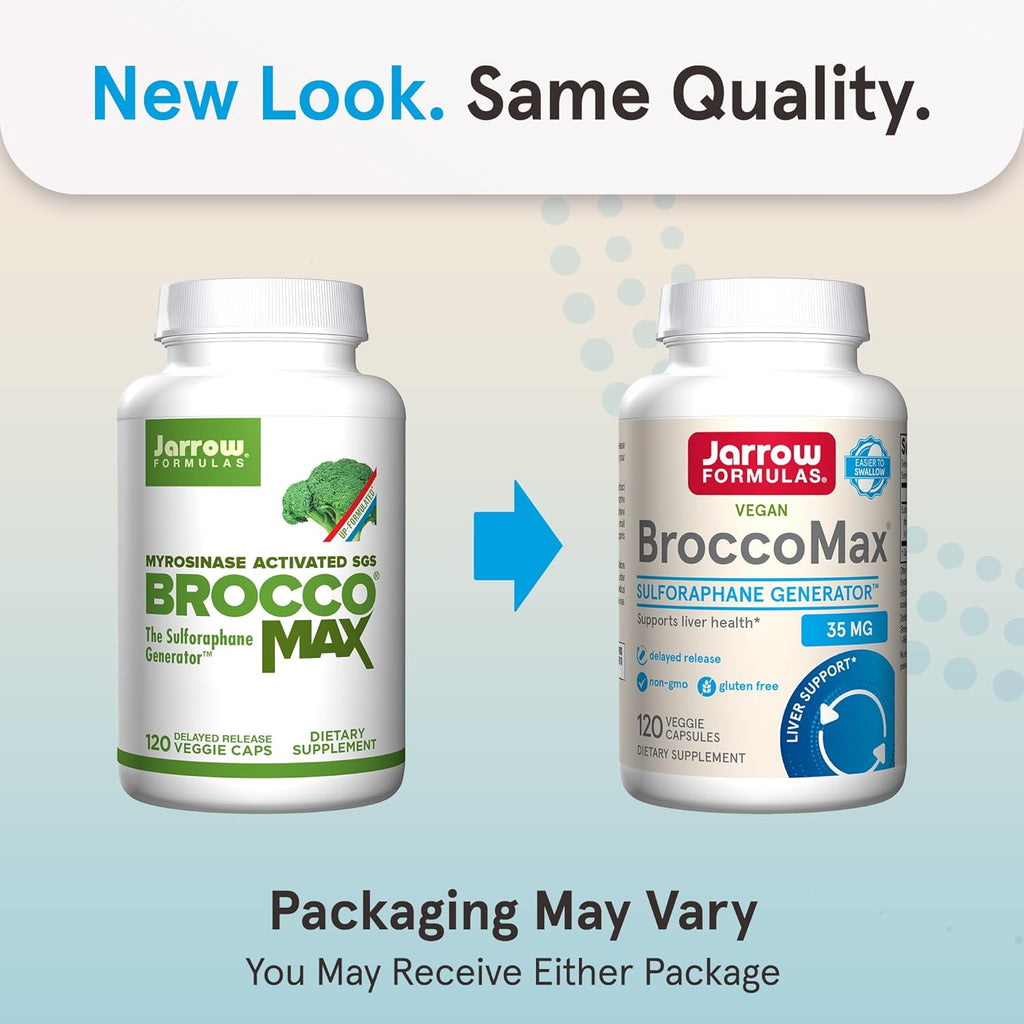 Jarrow Formulas BroccoMax Sulforaphane Generator 35 mg – 120 Delayed-Release Vegetable Capsules