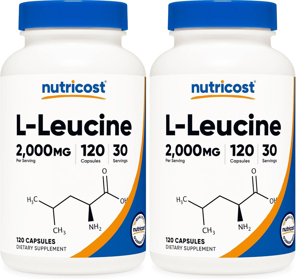Nutricost L-Leucina 2,000 mg, 120 Cápsulas Vegetarianas