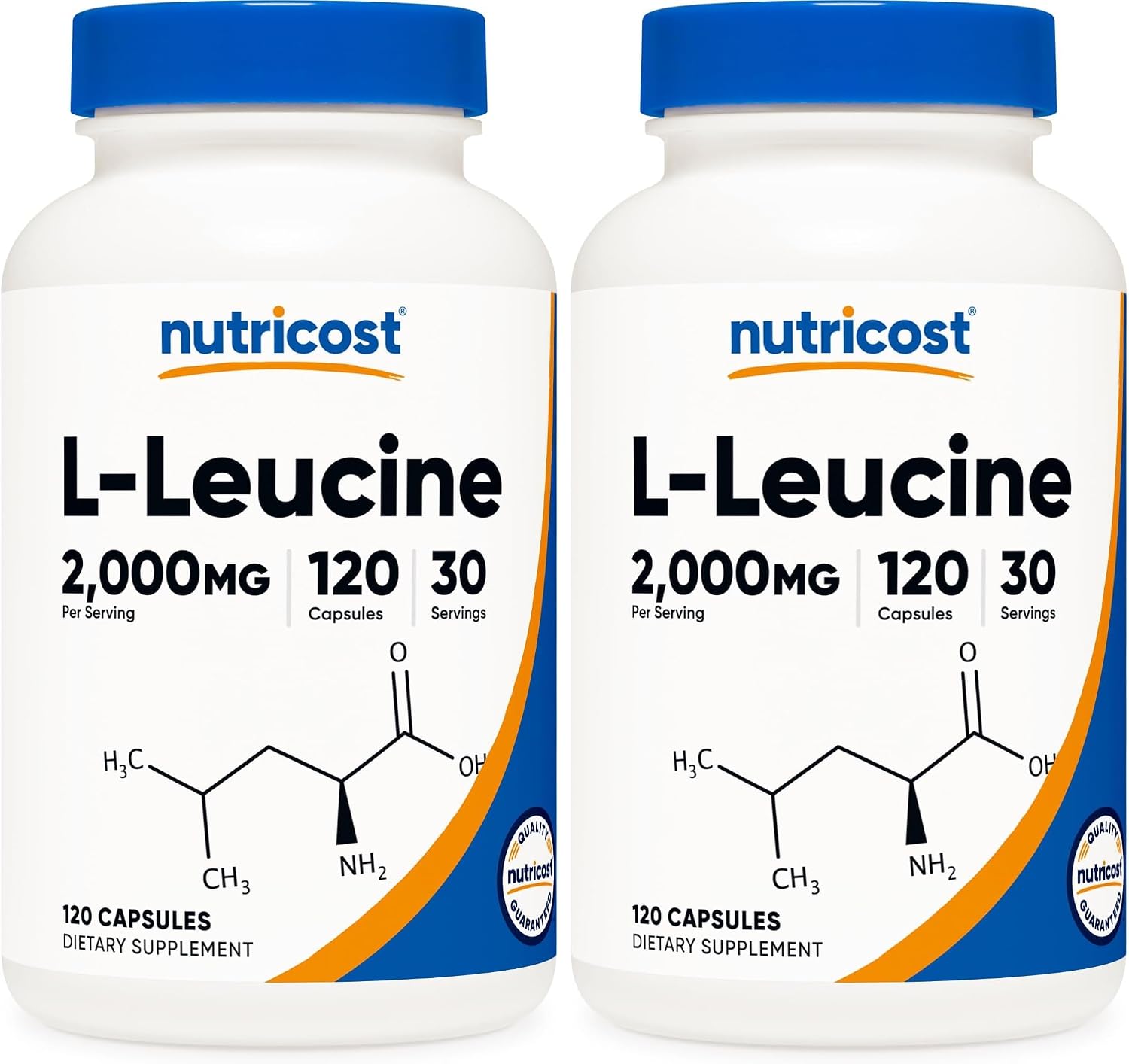 Nutricost L-Leucina 2,000 mg, 120 Cápsulas Vegetarianas