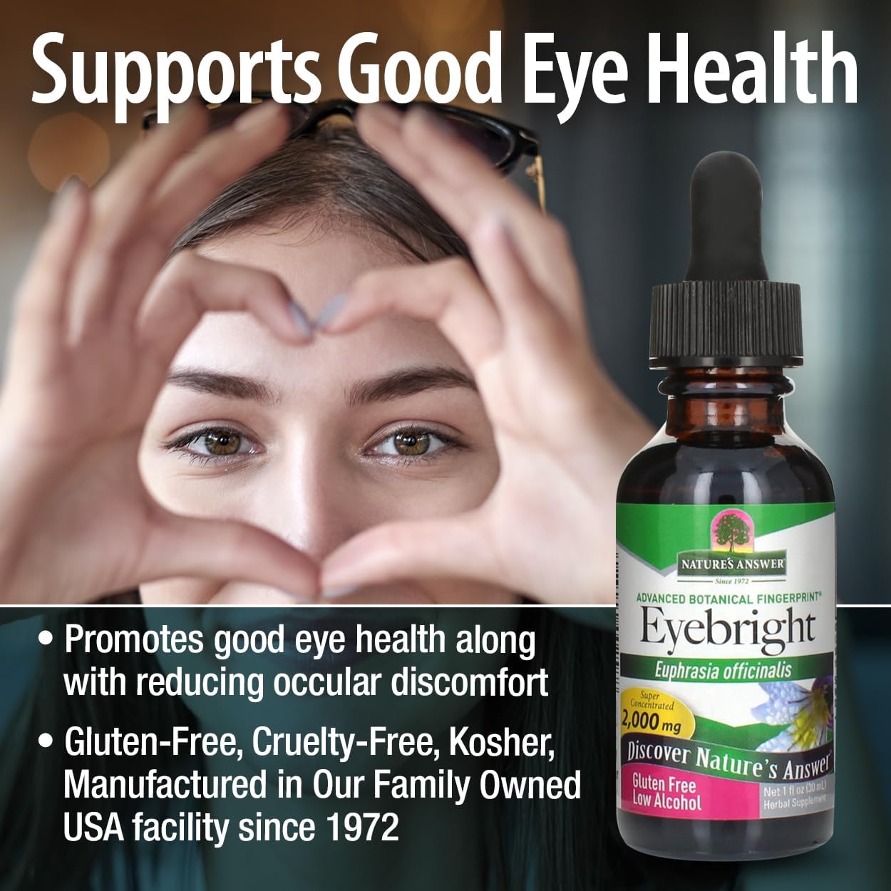 Nature's Answer Eyebright Herb con Alcohol Orgánico - 30 ml (1 fl oz)