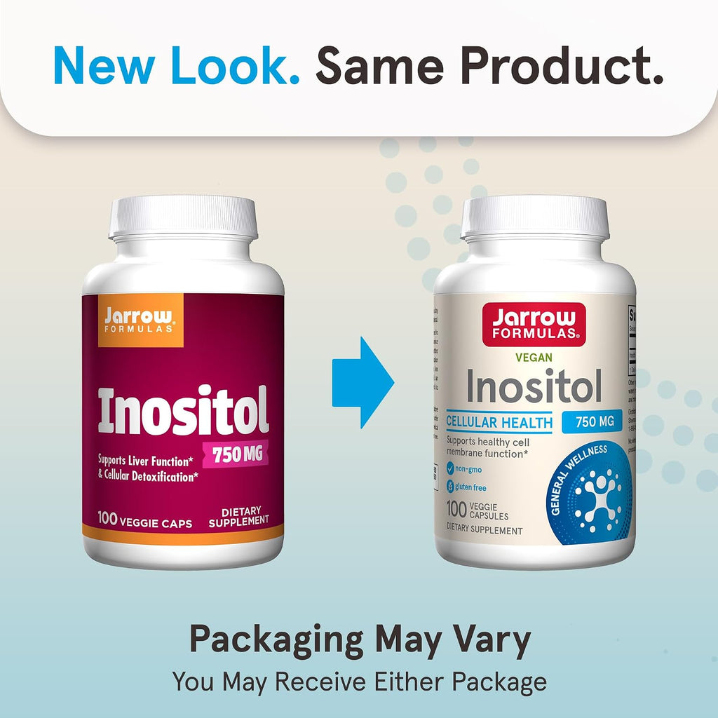 Jarrow Formulas® Inositol 750 mg - 100 Cápsulas Vegetales - Suplemento Alimenticio