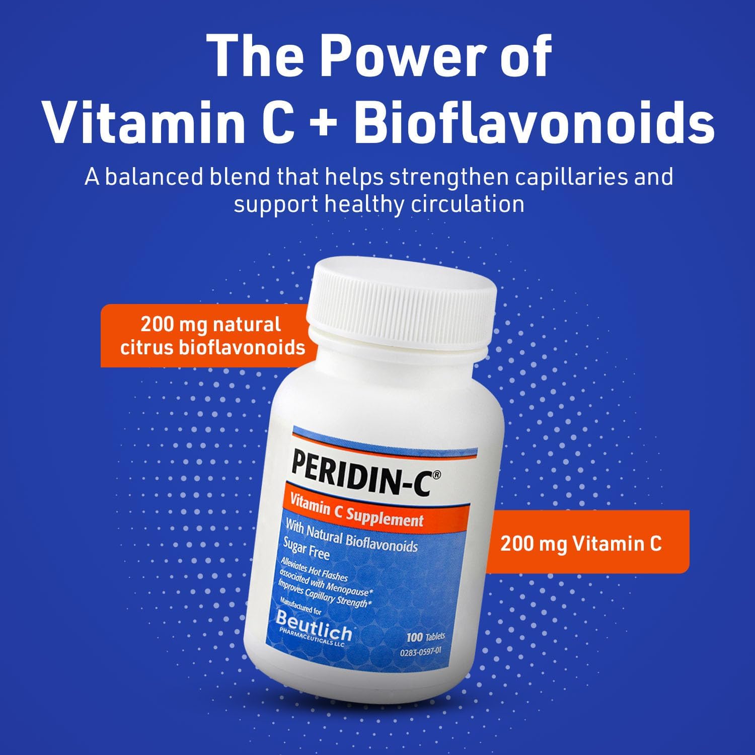 Peridin-C Vitamina C con Bioflavonoides Cítricos – 100 Comprimidos