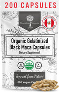 Maca Negra Gelatinizada Ecológica - 200 Cápsulas, 1000mg