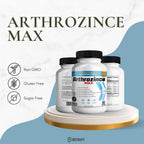 GREENVIFY Arthrozince Max Extra Strength Apoyo Articular, Complejo de Glucosamina y Condroitina para la Movilidad, 60 Cápsulas