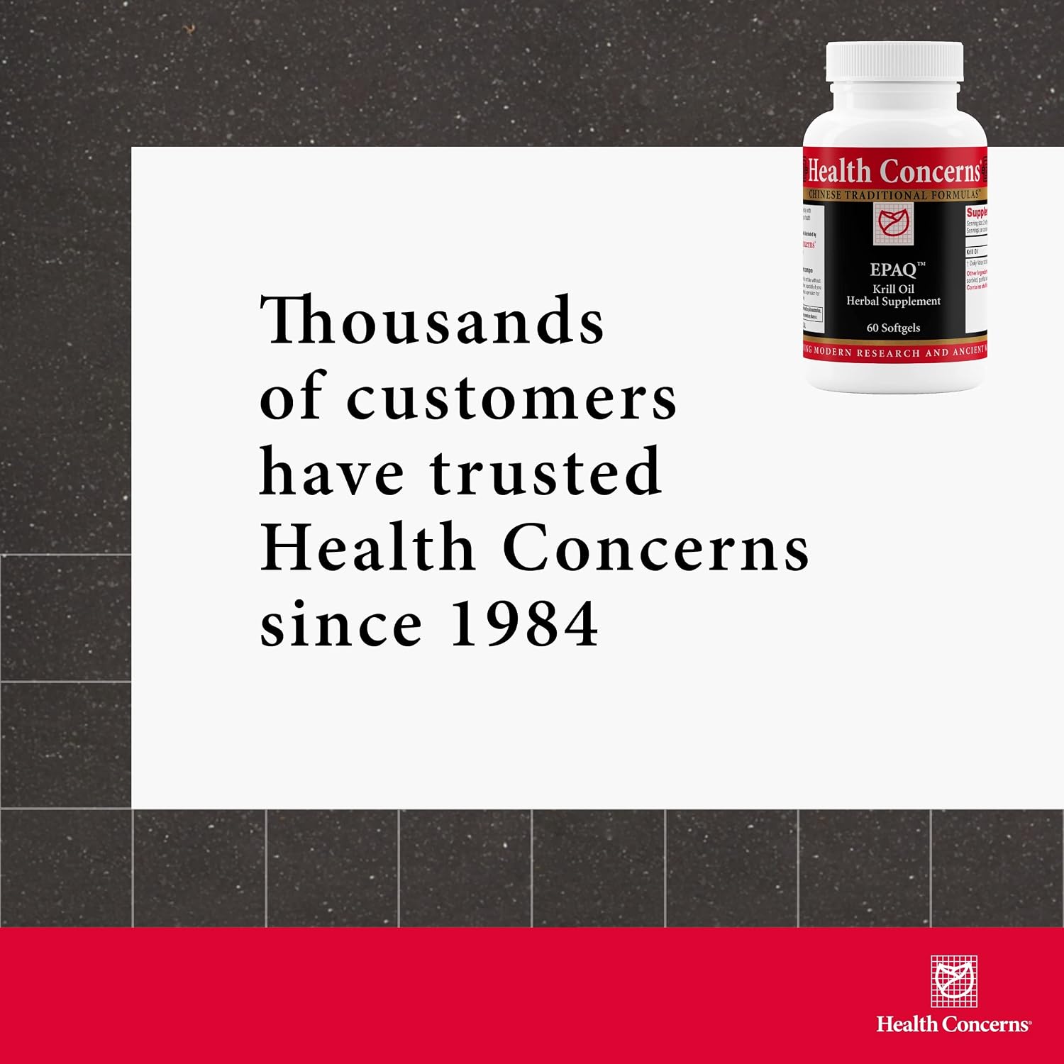 Health Concerns EPAQ – Aceite de Krill 1000 mg – Salud Cerebral y Cardiovascular – 60 Cápsulas Blandas