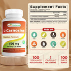 Best Naturals L-Carnosine 500 mg 100 Vcaps